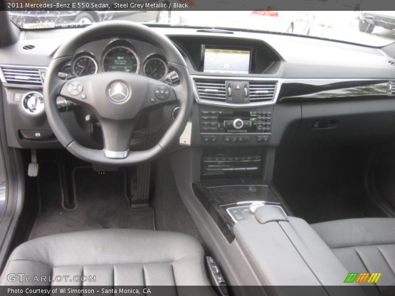 Steel Grey Metallic / Black 2011 Mercedes-Benz E 550 Sedan