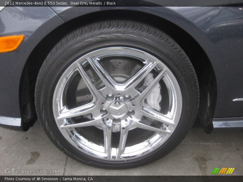 Steel Grey Metallic / Black 2011 Mercedes-Benz E 550 Sedan