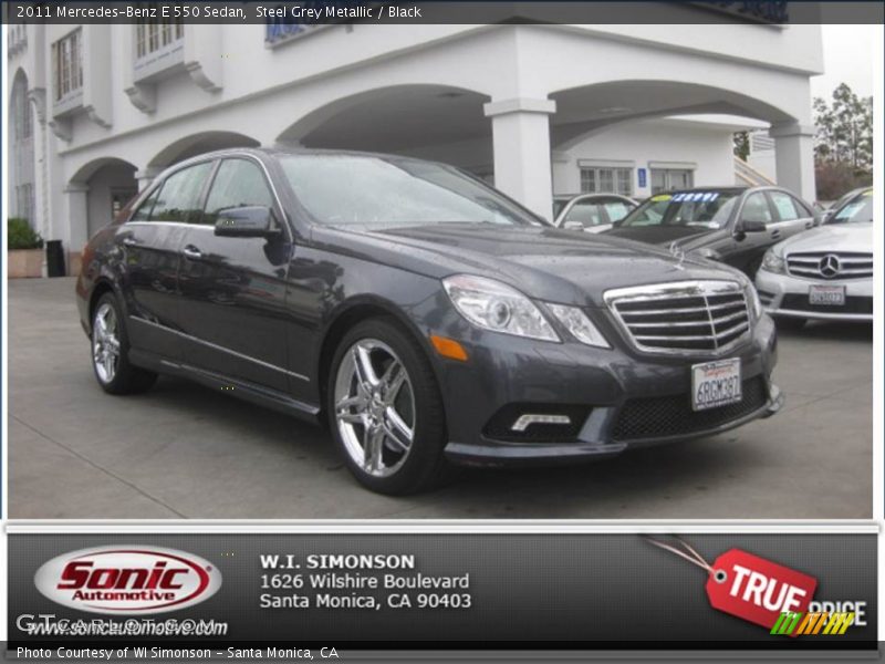 Steel Grey Metallic / Black 2011 Mercedes-Benz E 550 Sedan