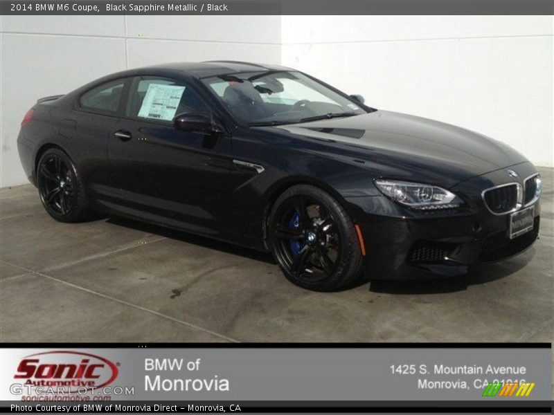 Black Sapphire Metallic / Black 2014 BMW M6 Coupe