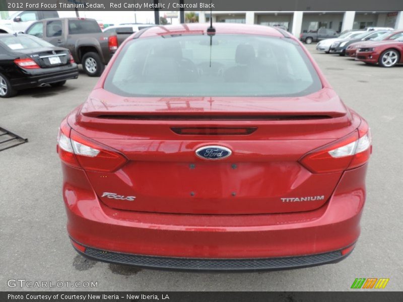 Red Candy Metallic / Charcoal Black 2012 Ford Focus Titanium Sedan