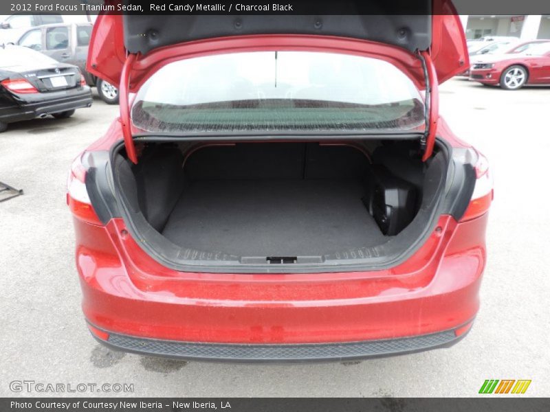 Red Candy Metallic / Charcoal Black 2012 Ford Focus Titanium Sedan