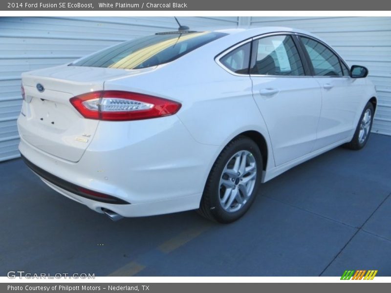 White Platinum / Charcoal Black 2014 Ford Fusion SE EcoBoost