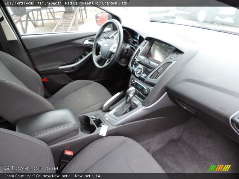 Red Candy Metallic / Charcoal Black 2012 Ford Focus Titanium Sedan