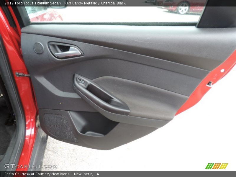 Red Candy Metallic / Charcoal Black 2012 Ford Focus Titanium Sedan