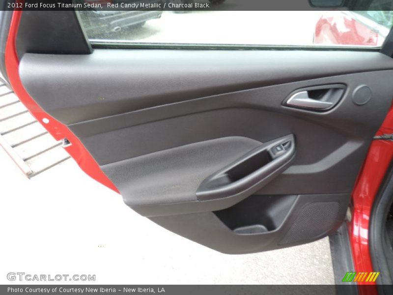 Red Candy Metallic / Charcoal Black 2012 Ford Focus Titanium Sedan
