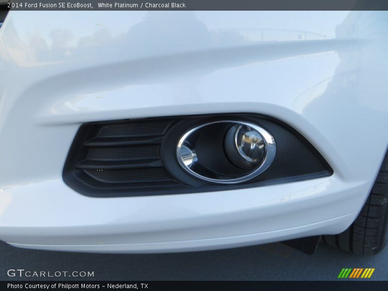 White Platinum / Charcoal Black 2014 Ford Fusion SE EcoBoost