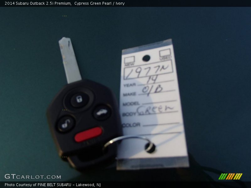 Cypress Green Pearl / Ivory 2014 Subaru Outback 2.5i Premium