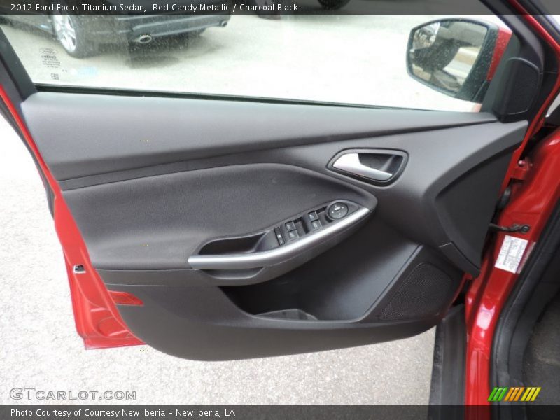 Red Candy Metallic / Charcoal Black 2012 Ford Focus Titanium Sedan