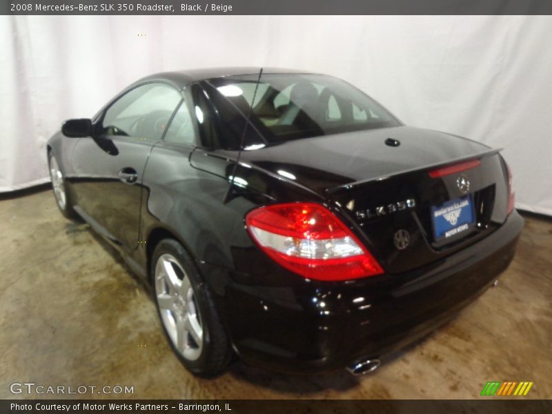 Black / Beige 2008 Mercedes-Benz SLK 350 Roadster