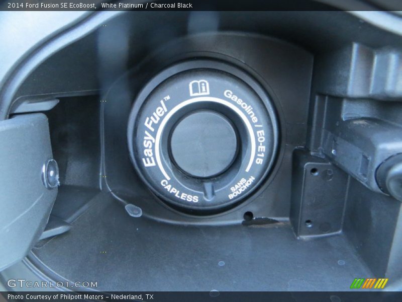 White Platinum / Charcoal Black 2014 Ford Fusion SE EcoBoost