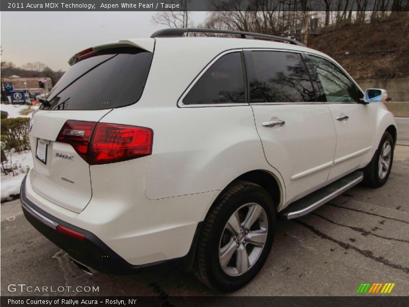 Aspen White Pearl / Taupe 2011 Acura MDX Technology