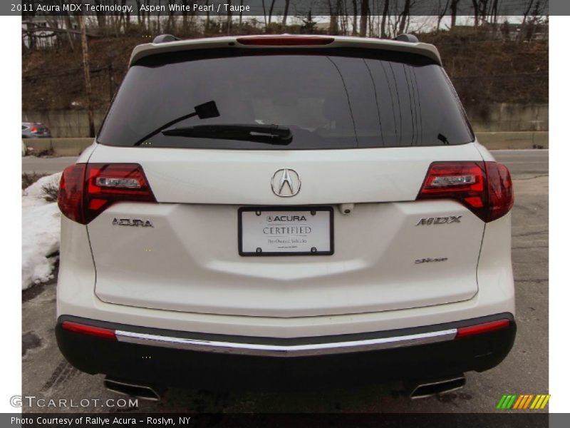 Aspen White Pearl / Taupe 2011 Acura MDX Technology