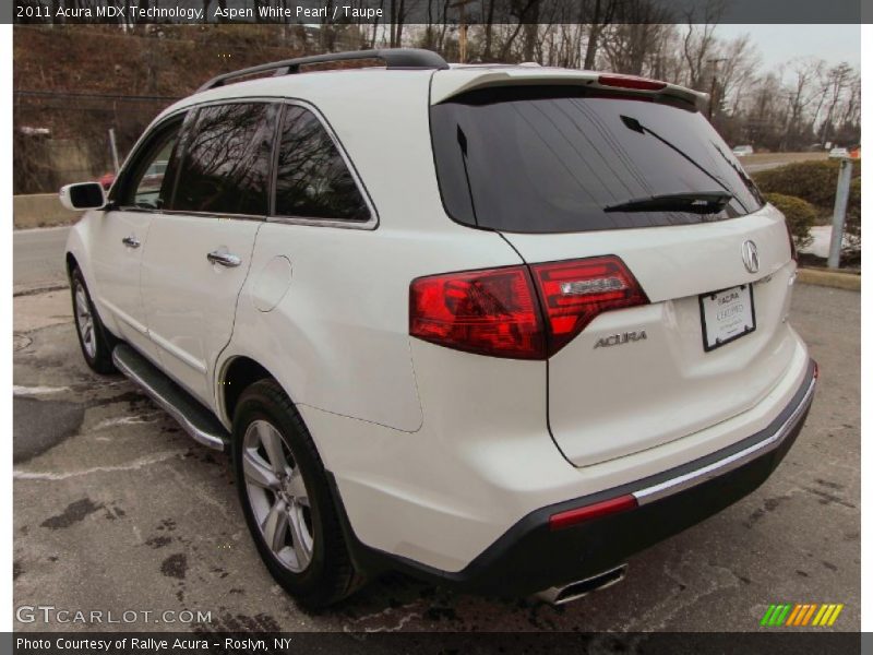 Aspen White Pearl / Taupe 2011 Acura MDX Technology
