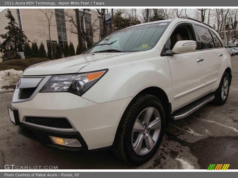 Aspen White Pearl / Taupe 2011 Acura MDX Technology