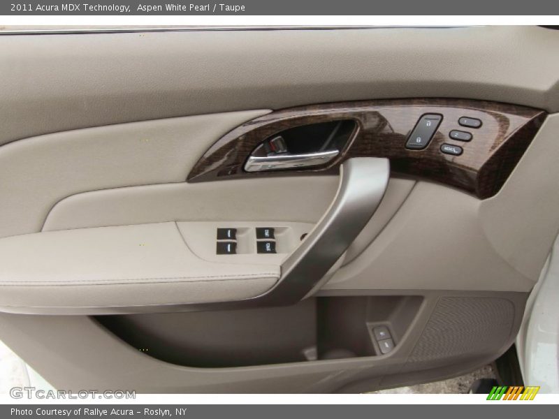 Aspen White Pearl / Taupe 2011 Acura MDX Technology