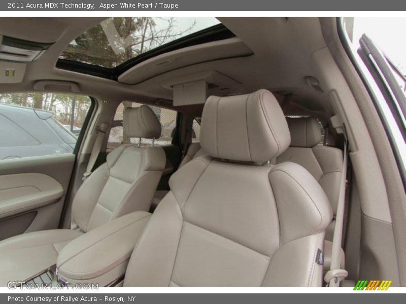 Aspen White Pearl / Taupe 2011 Acura MDX Technology