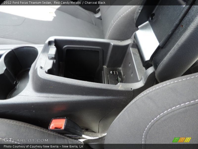 Red Candy Metallic / Charcoal Black 2012 Ford Focus Titanium Sedan