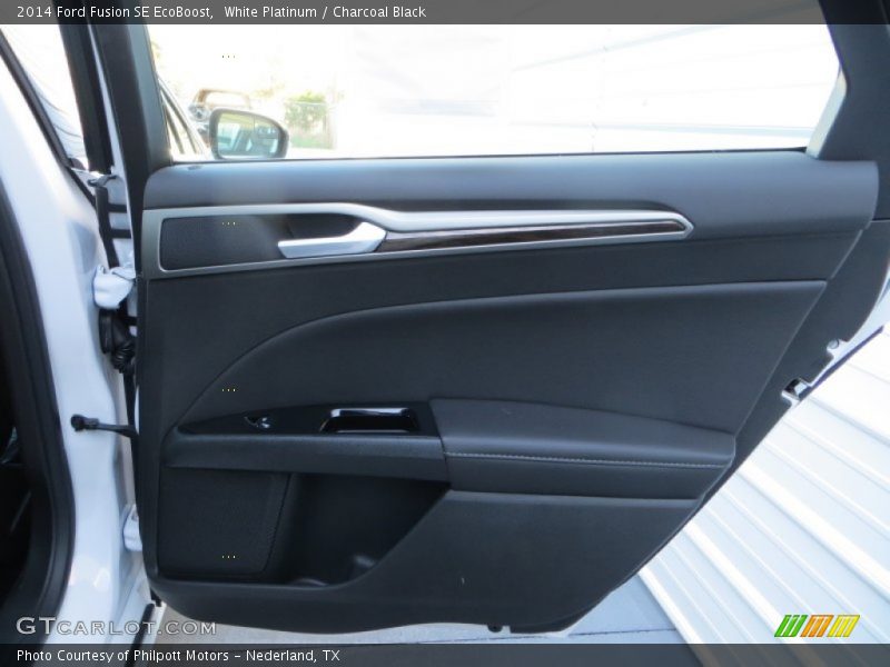 White Platinum / Charcoal Black 2014 Ford Fusion SE EcoBoost