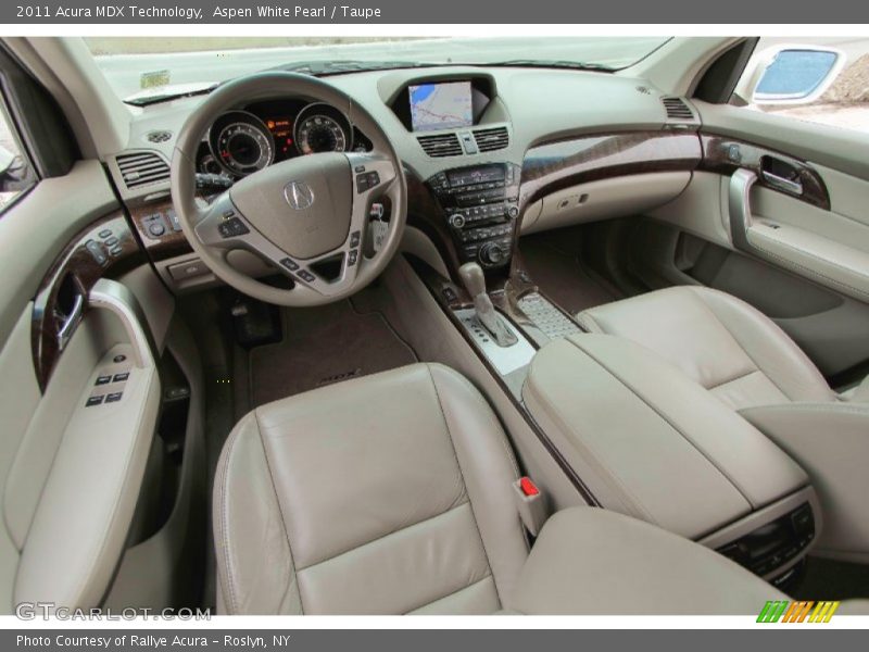 Aspen White Pearl / Taupe 2011 Acura MDX Technology
