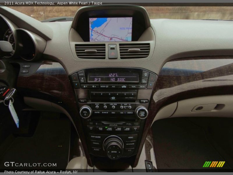 Aspen White Pearl / Taupe 2011 Acura MDX Technology