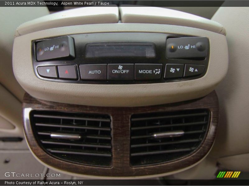 Aspen White Pearl / Taupe 2011 Acura MDX Technology