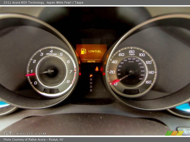 Aspen White Pearl / Taupe 2011 Acura MDX Technology