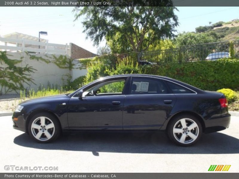 Night Blue Pearl Effect / Light Grey 2008 Audi A6 3.2 Sedan