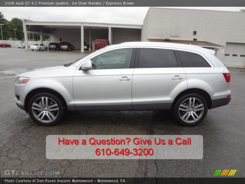 Ice Silver Metallic / Espresso Brown 2008 Audi Q7 4.2 Premium quattro