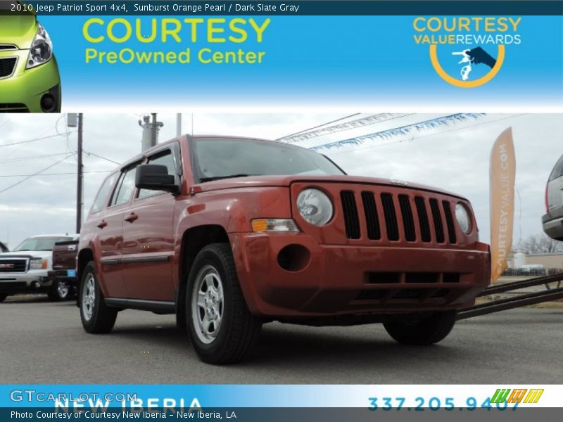 Sunburst Orange Pearl / Dark Slate Gray 2010 Jeep Patriot Sport 4x4