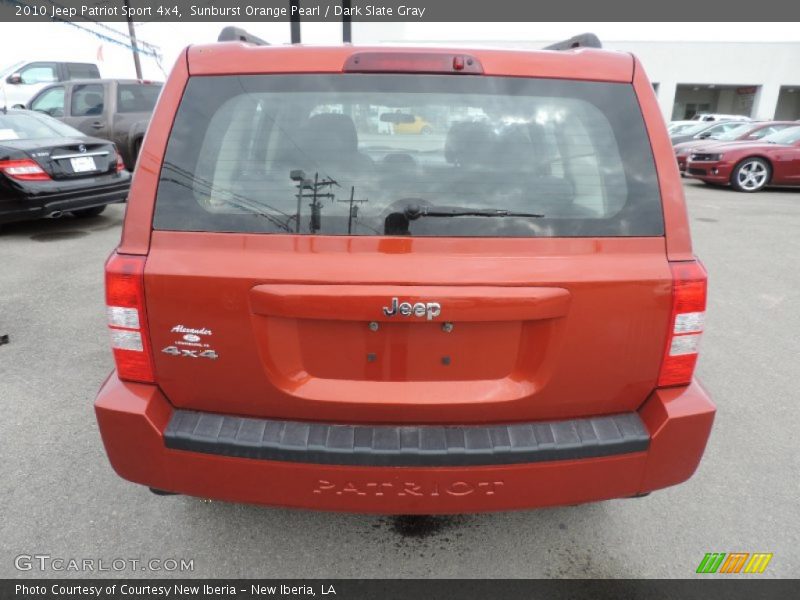 Sunburst Orange Pearl / Dark Slate Gray 2010 Jeep Patriot Sport 4x4