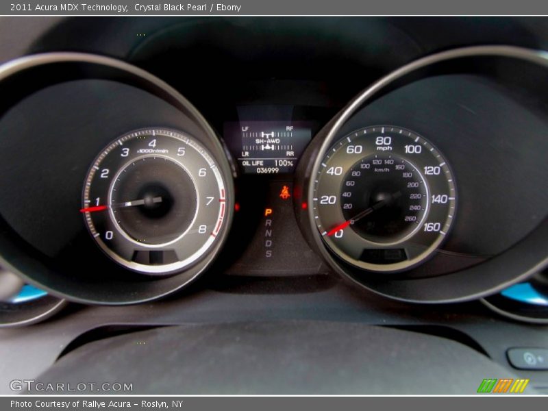 Crystal Black Pearl / Ebony 2011 Acura MDX Technology