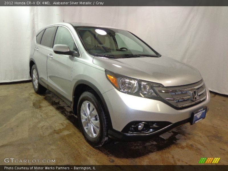 Alabaster Silver Metallic / Gray 2012 Honda CR-V EX 4WD