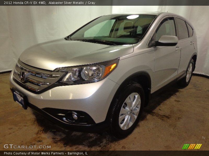 Alabaster Silver Metallic / Gray 2012 Honda CR-V EX 4WD