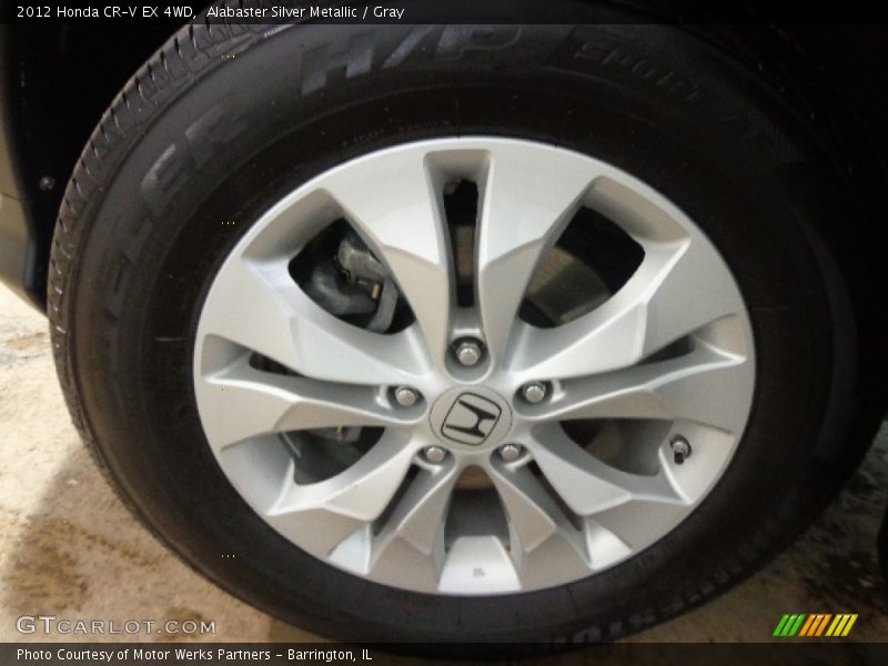 Alabaster Silver Metallic / Gray 2012 Honda CR-V EX 4WD
