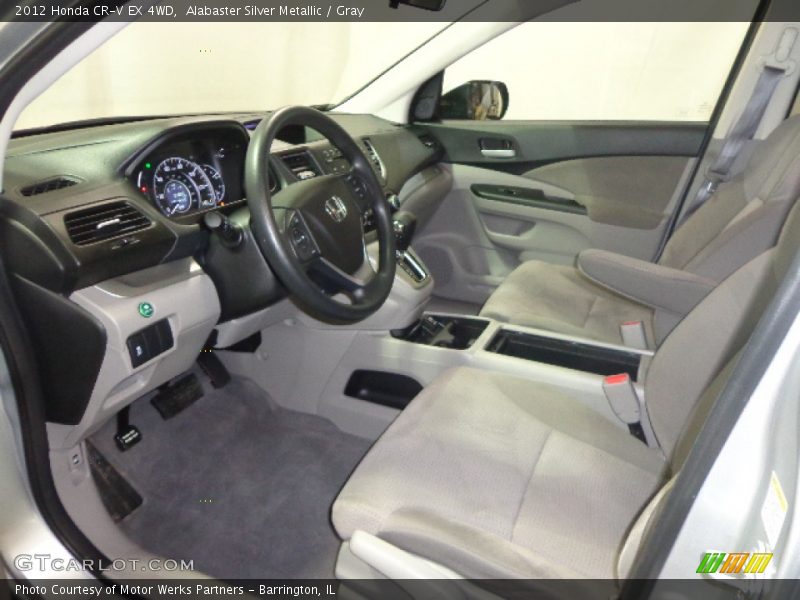 Alabaster Silver Metallic / Gray 2012 Honda CR-V EX 4WD