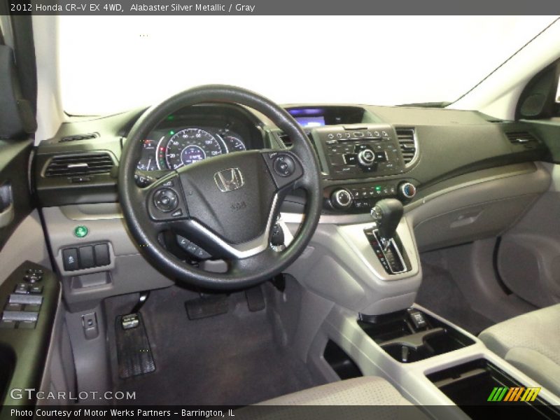 Alabaster Silver Metallic / Gray 2012 Honda CR-V EX 4WD