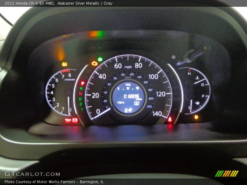 Alabaster Silver Metallic / Gray 2012 Honda CR-V EX 4WD