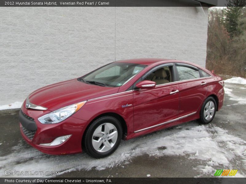 Venetian Red Pearl / Camel 2012 Hyundai Sonata Hybrid