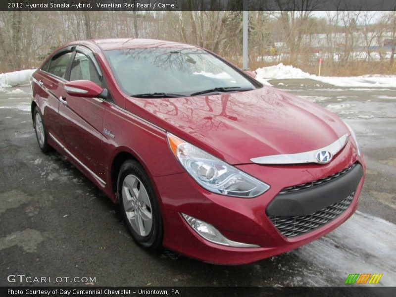 Venetian Red Pearl / Camel 2012 Hyundai Sonata Hybrid