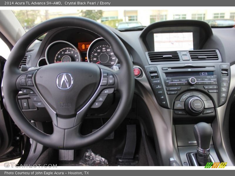 Crystal Black Pearl / Ebony 2014 Acura TL Advance SH-AWD