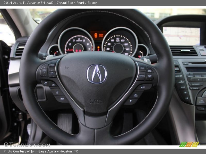 Crystal Black Pearl / Ebony 2014 Acura TL Advance SH-AWD