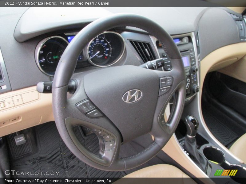 Venetian Red Pearl / Camel 2012 Hyundai Sonata Hybrid