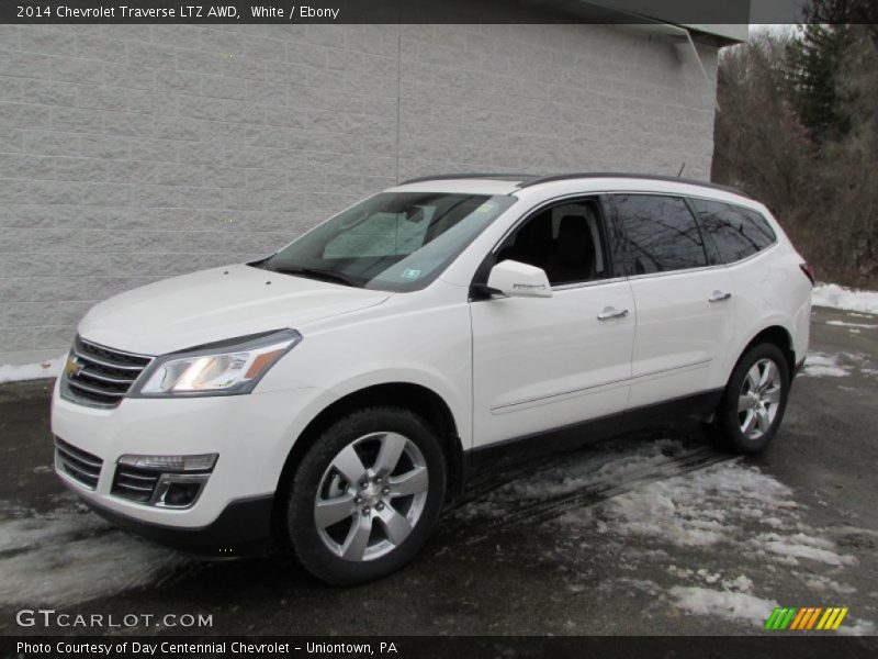 White / Ebony 2014 Chevrolet Traverse LTZ AWD
