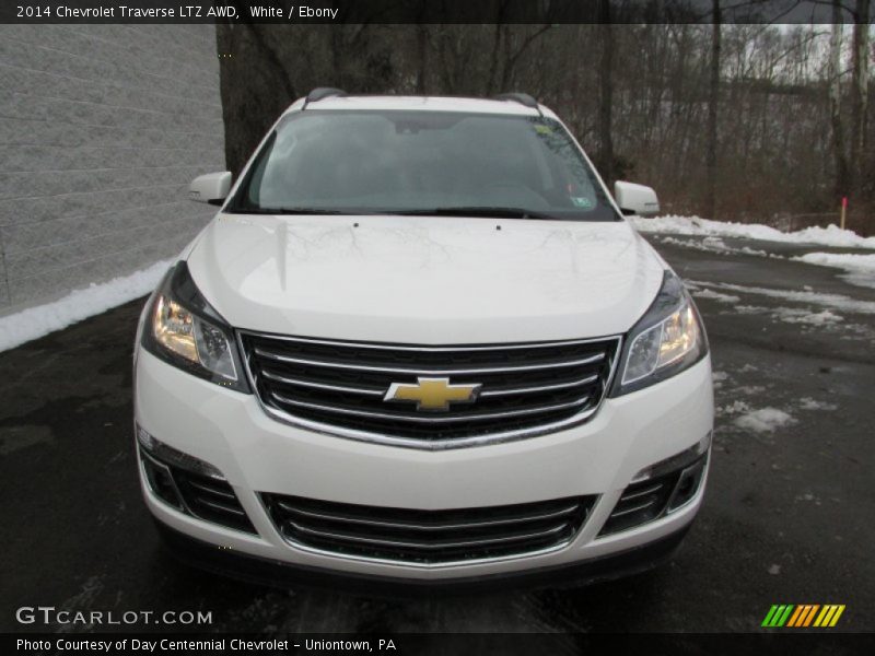 White / Ebony 2014 Chevrolet Traverse LTZ AWD
