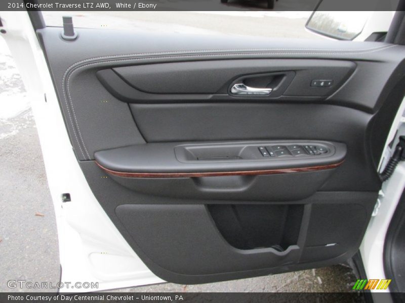 White / Ebony 2014 Chevrolet Traverse LTZ AWD