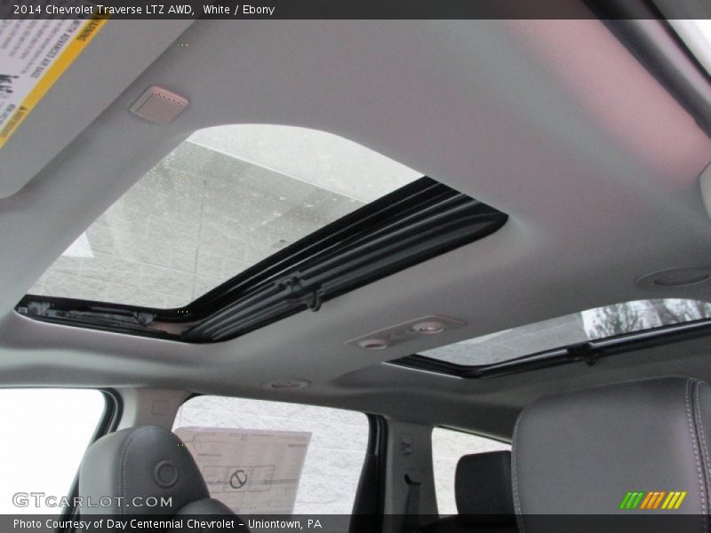 White / Ebony 2014 Chevrolet Traverse LTZ AWD