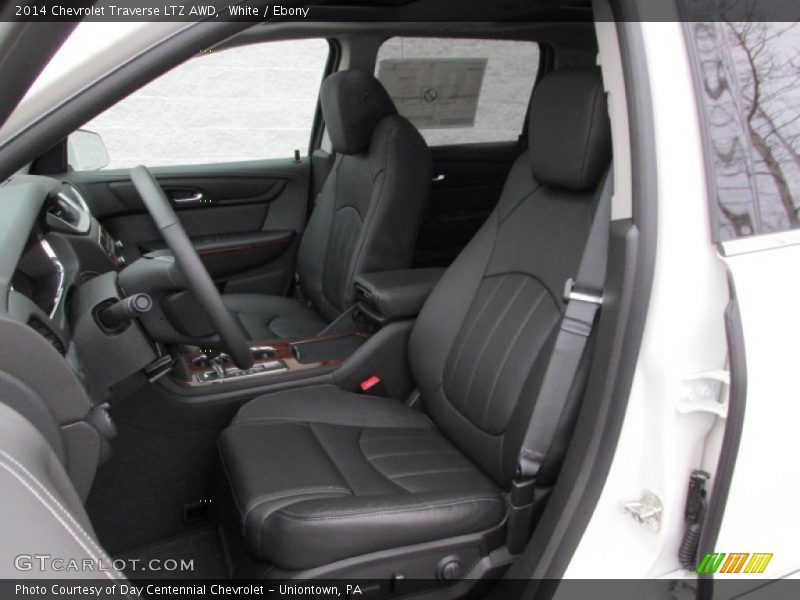 White / Ebony 2014 Chevrolet Traverse LTZ AWD