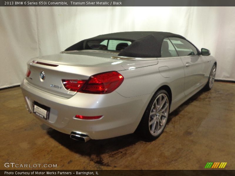 Titanium Silver Metallic / Black 2013 BMW 6 Series 650i Convertible