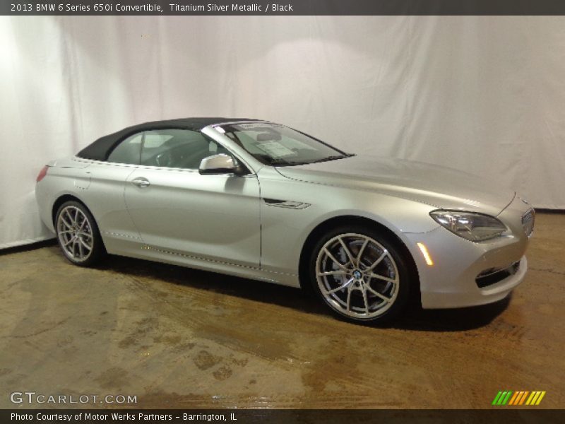 Titanium Silver Metallic / Black 2013 BMW 6 Series 650i Convertible